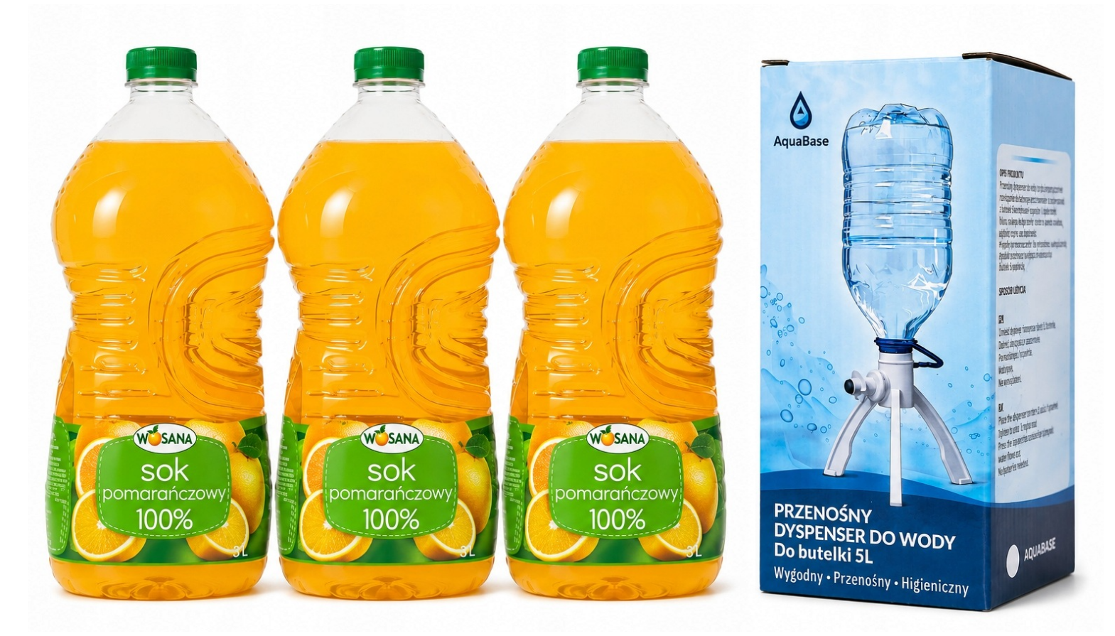 Pomarańczowy Zestaw z Dozownikiem